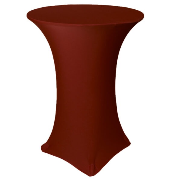 maroon spandex table linen