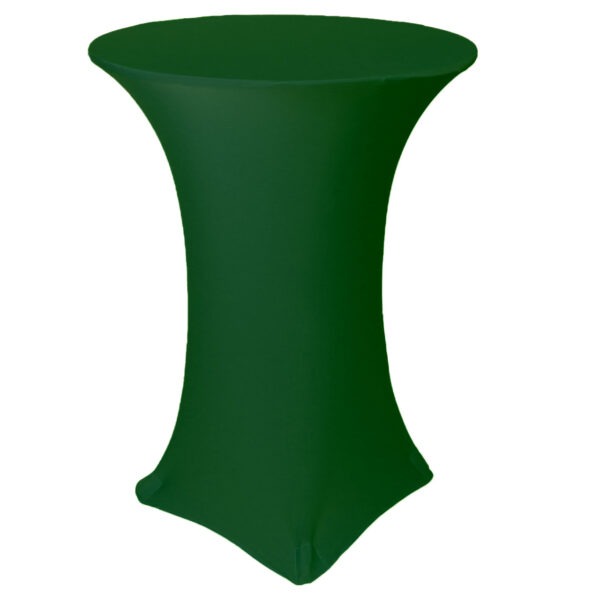 hunter green spandex table linen