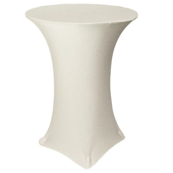 ivory spandex table linen