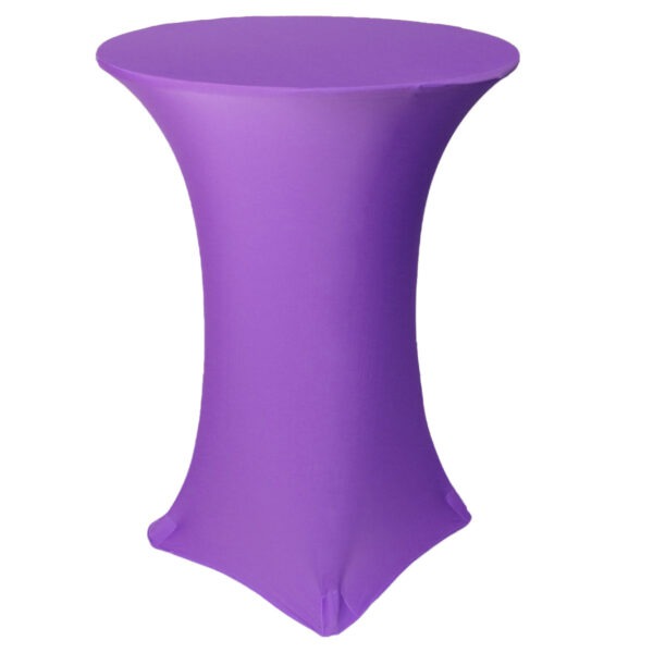 purple spandex table linen