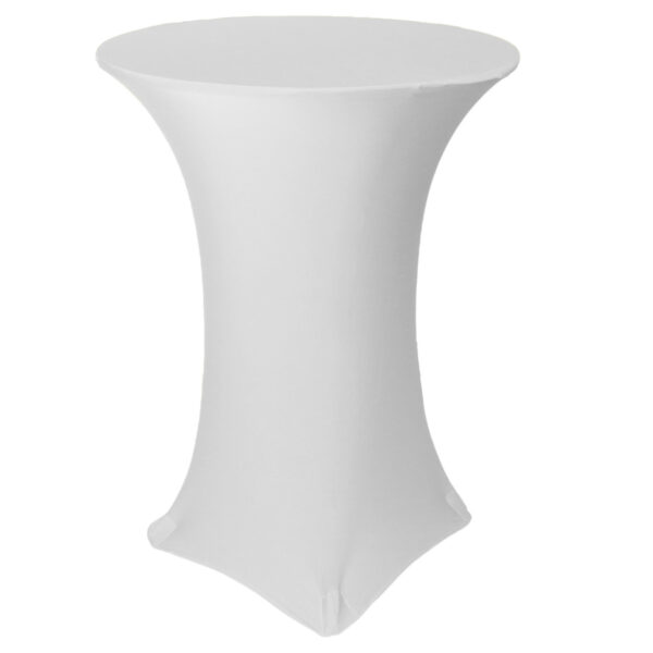 white spandex table linen